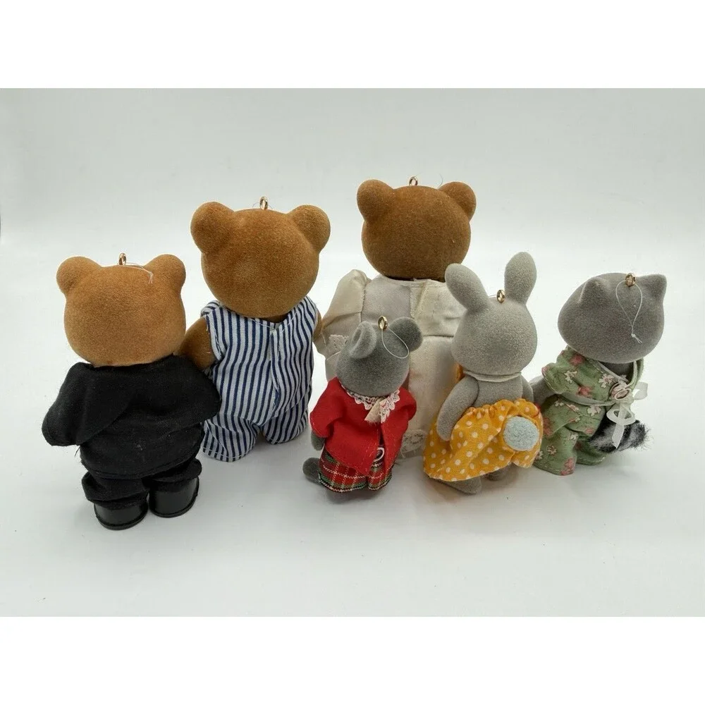 Vintage Sylvanian Families Calico‎ Critters Smocked Rare Handmade Ornaments